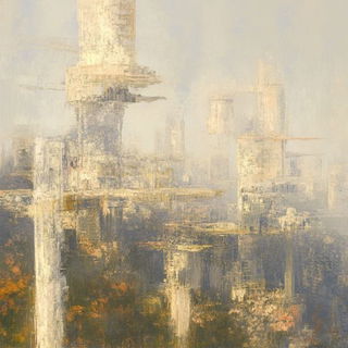 Ornamentronica style, Midjourney V6.1: megacity with futuristic bioarchitecture