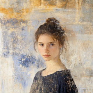 Ornamentronica style, Midjourney V6.1: photographic portrait of female protagonist