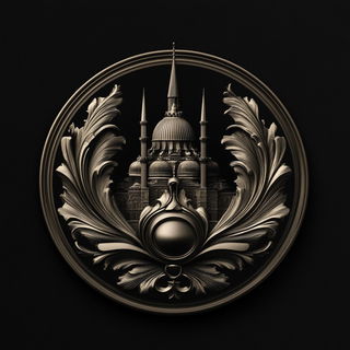 Pinkleaf Casebinding style, Midjourney V6.1: bold minimalist logo design for Istanbul city municipal services
