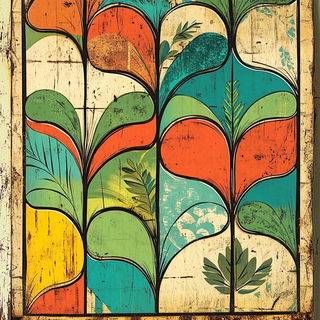 Crescent Souk Glyphics style, Midjourney V6.1: creative pattern composition