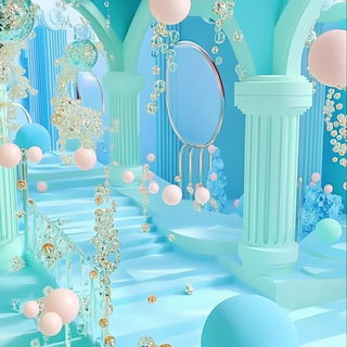 Incisocollage style, Midjourney V6.1: abstract 3D render