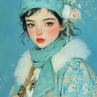 Incisocollage style, Midjourney V6.1: photographic portrait of female protagonist