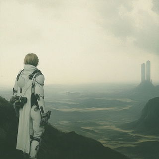 Tessellafable style, Midjourney V6.1: cinematic shot from sci-fi movie