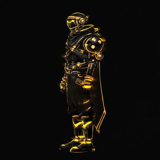 Rimecarved Colossus style, Midjourney V6.1: concept art character design of retropunk steam knight