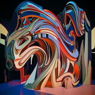 Cinerose Dyehouse style, Midjourney V6.1: abstract 3D render