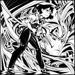 Cinerose Dyehouse style, Midjourney V6.1: black-and-white manga comic strip