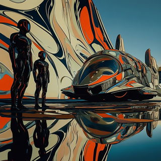 Cinerose Dyehouse style, Midjourney V6.1: cinematic shot from sci-fi movie