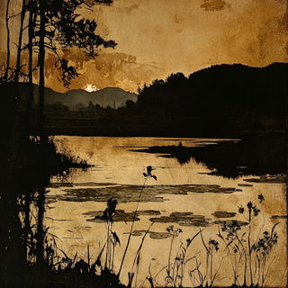 Riad Iconarium style, Midjourney V6.1: realistic landscape photograph of quiet dawn