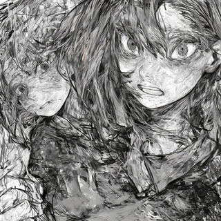 Scarpfire style, Midjourney V6.1: black-and-white manga comic strip