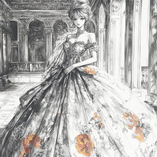 Redcap Quay style, Midjourney V6.1: haute-couture fashion outfit