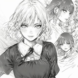 Redcap Quay style, Midjourney V6.1: black-and-white manga comic strip