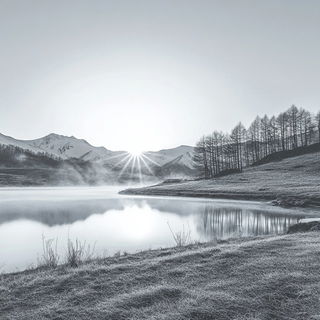 Redcap Quay style, Midjourney V6.1: realistic landscape photograph of quiet dawn