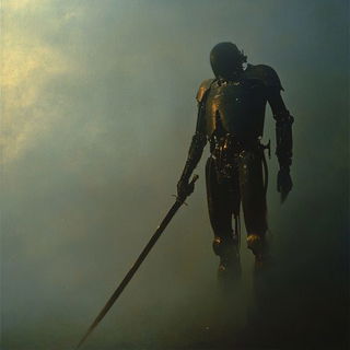 Platform of Maple Clouds style, Midjourney V6.1: concept art character design of retropunk steam knight