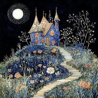 Mistraloon style, Midjourney V6.1: retro fairy-tale illustration