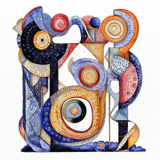 Mistraloon style, Midjourney V6.1: typographic composition with large letters