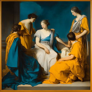 Chronobubble style, Midjourney V6.1: classical 18th-century oil painting