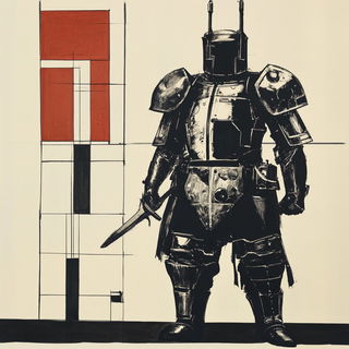 Glaciershade style, Midjourney V6.1: concept art character design of retropunk steam knight