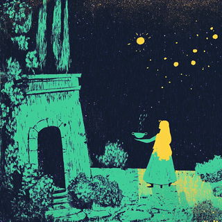 Hatchkin style, Midjourney V6.1: retro fairy-tale illustration