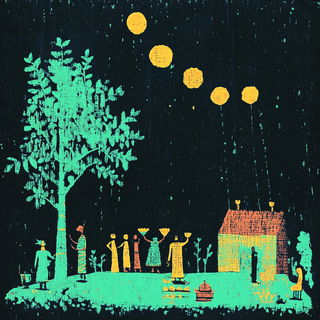 Hatchkin style, Midjourney V6.1: traditional folk art
