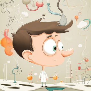 Chintz Courtyardism style, Midjourney V6.1: editorial illustration for popular scientific magazine cover