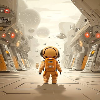 Chintz Courtyardism style, Midjourney V6.1: cinematic shot from sci-fi movie