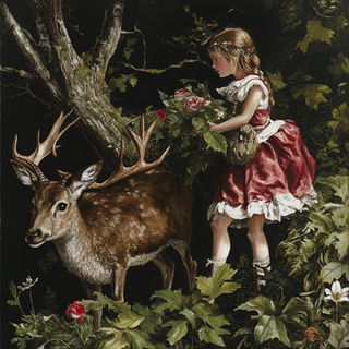 Cloudkin Entomology style, Midjourney V6.1: retro fairy-tale illustration