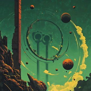 Alpenglyphic style, Midjourney V6.1: editorial illustration for popular scientific magazine cover