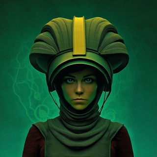 Alpenglyphic style, Midjourney V6.1: photographic portrait of female protagonist