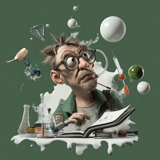 Planimetric Ruins style, Midjourney V6.1: editorial illustration for popular scientific magazine cover