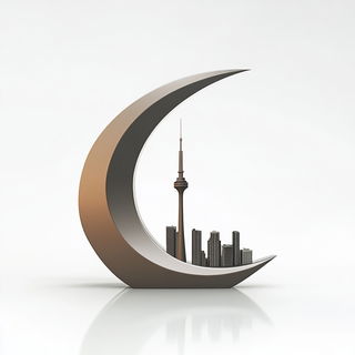 Planimetric Ruins style, Midjourney V6.1: bold minimalist logo design for Istanbul city municipal services