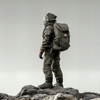 Planimetric Ruins style, Midjourney V6.1: cinematic shot from sci-fi movie