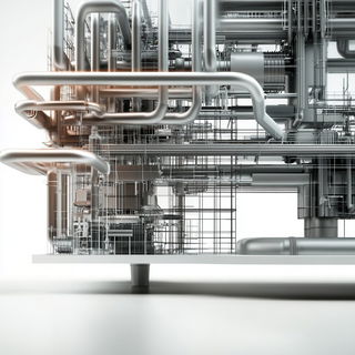 Planimetric Ruins style, Midjourney V6.1: technical infrastructure blueprint schematics