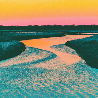 Crimson Gearshadow style, Midjourney V6.1: realistic landscape photograph of quiet dawn