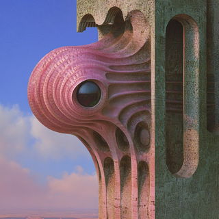 Botanopuppetry style, Midjourney V6.1: abstract 3D render