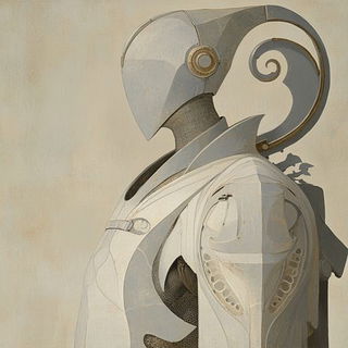 Aegis Maskwork style, Midjourney V6.1: concept art character design of retropunk steam knight