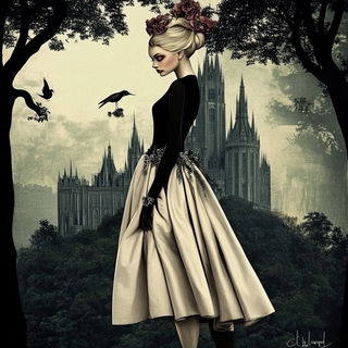Rosette Misregistration style, Midjourney V6.1: retro fairy-tale illustration