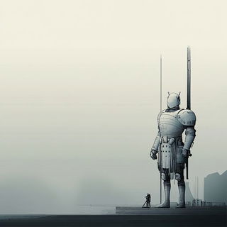 Comicturbulence style, Midjourney V6.1: concept art character design of retropunk steam knight