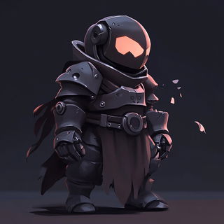 Cineumbra style, Midjourney V6.1: concept art character design of retropunk steam knight