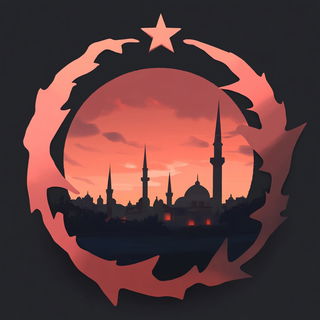 Cineumbra style, Midjourney V6.1: bold minimalist logo design for Istanbul city municipal services