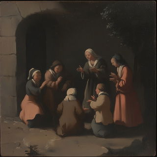Cineumbra style, Midjourney V6.1: classical 18th-century oil painting