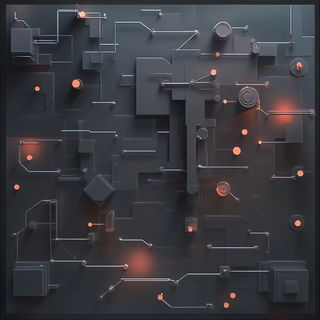 Cineumbra style, Midjourney V6.1: technical infrastructure blueprint schematics