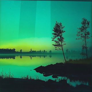 Coraloclastics style, Midjourney V6.1: realistic landscape photograph of quiet dawn