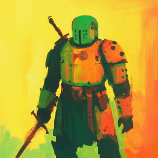 Inkfort Atlasism style, Midjourney V6.1: concept art character design of retropunk steam knight