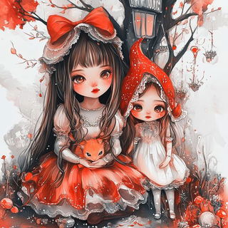 Canyon Cartilage style, Midjourney V6.1: retro fairy-tale illustration