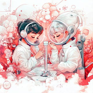 Canyon Cartilage style, Midjourney V6.1: editorial illustration for popular scientific magazine cover