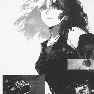Perihelion Coastlines style, Midjourney V6.1: black-and-white manga comic strip