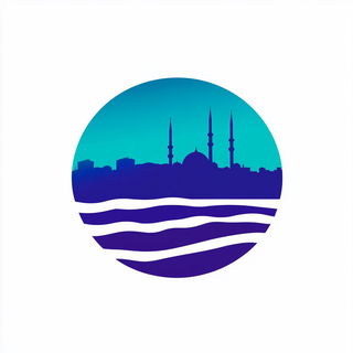 Neonherald style, Midjourney V6.1: bold minimalist logo design for Istanbul city municipal services
