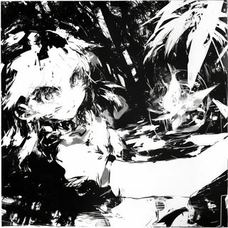 Neonherald style, Midjourney V6.1: black-and-white manga comic strip