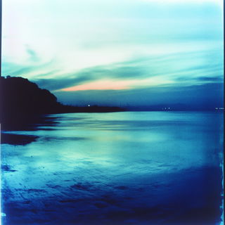 Neonherald style, Midjourney V6.1: realistic landscape photograph of quiet dawn