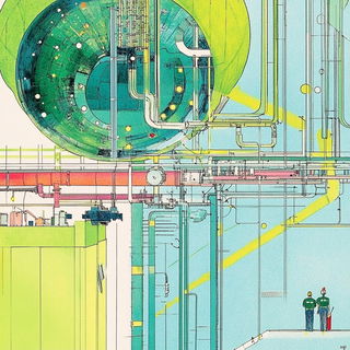 Celestial Flashcraft style, Midjourney V6.1: technical infrastructure blueprint schematics